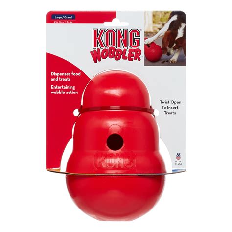 KONG Wobbler Treat Dispenser Dog Toy, Large, Red - Walmart.com