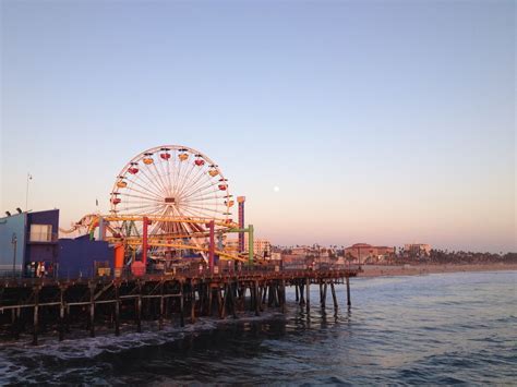 Santa Monica Pier, Sunset | Santa monica pier, California, Santa monica