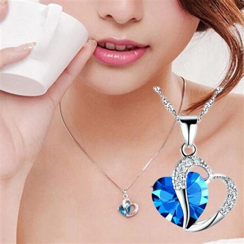 Buy Romantic Pendant Necklace Durable Women Neck Decoration Heart Shape ...