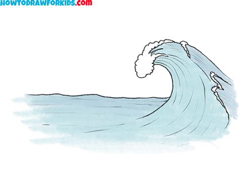 How to Draw an Ocean Wave Step by Step - Easy Drawing Tutorial