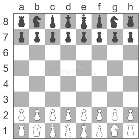 Placement of Pieces on a Chess Board Stock Vector - Illustration of ...