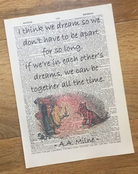 AA Milne A A Milne Quote Print Vintage Dictionary Print | Etsy