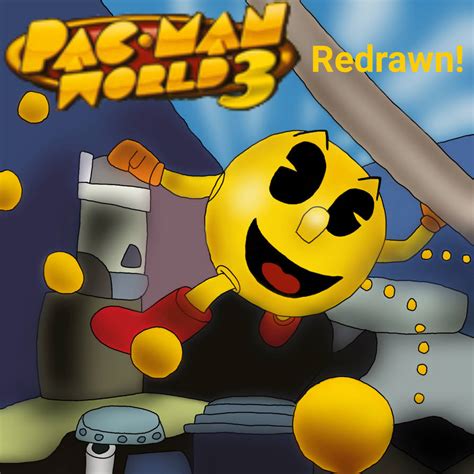 Pac-Man World 3 Front Cover - Redrawn! by DogeQueen08 on DeviantArt