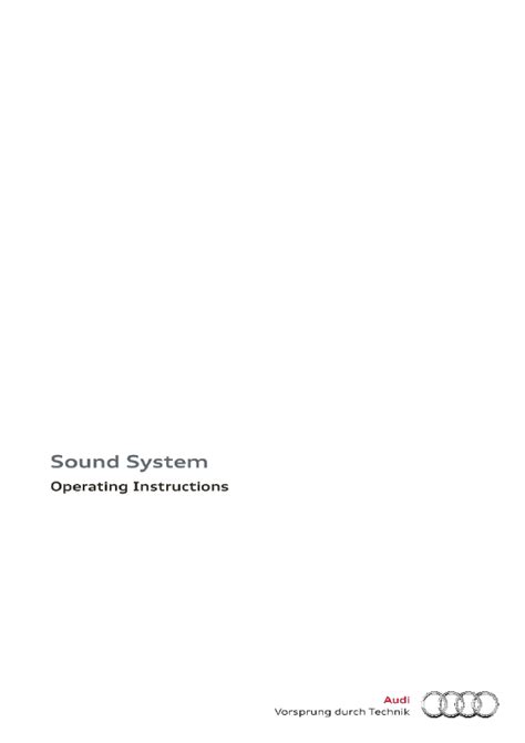 2014 Audi A4 / S4 Sound System PDF Manual (60 Pages)