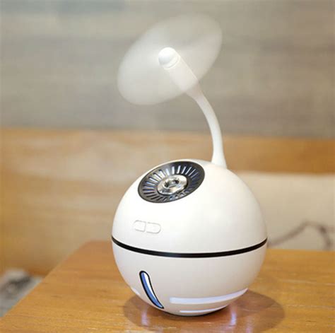 Rechargeable Mini Desk Humidifier With LED, Fan & Night Light, Also Yo ...