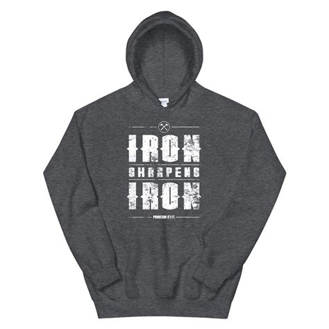 Iron Sharpens Iron Proverbs Christian Bible Verse Religious Hoodie - TeeUni