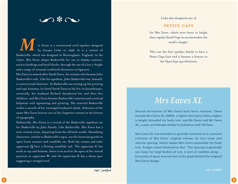 Mrs Eaves Font Family on Behance