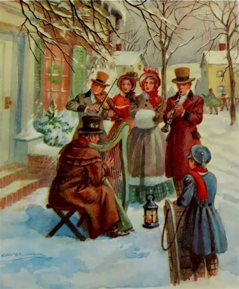 17 Best images about holiday: Carolers on Pinterest | Vintage greeting ...