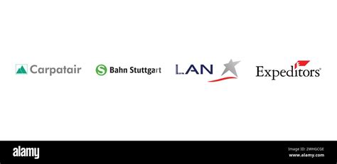 Expeditors, S Bahn Stuttgart, LAN Airlines, Carpatair. Vector ...