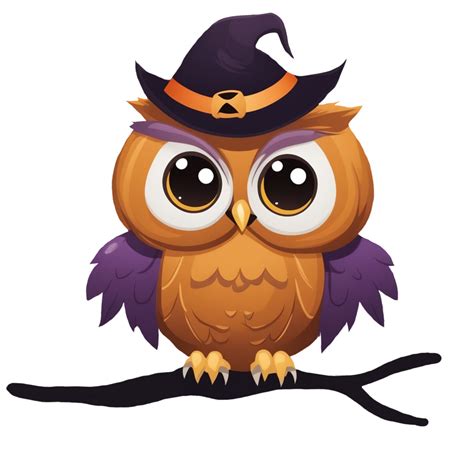 Ai Generated Cute Owls in Halloween element 28211962 PNG