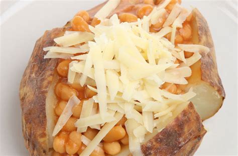 Crispy Jacket Potato With Cheesy Topped Beans | Lunch Recipes | GoodtoKnow