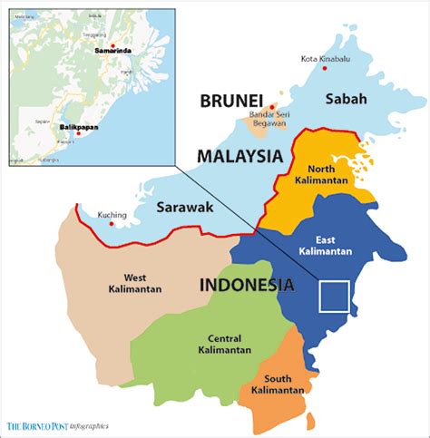 Map Of Kalimantan Indonesia