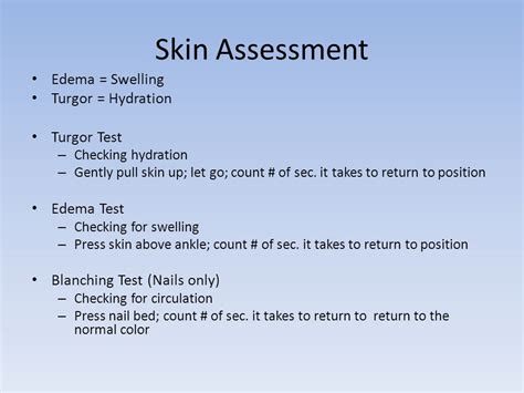 Skin Assessment Charting - Ponasa