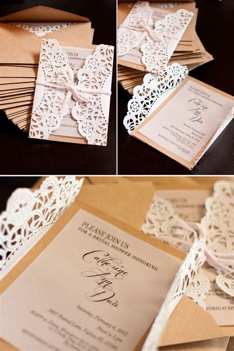 Lace Doily DIY Wedding Invitations - Mrs. Fancee