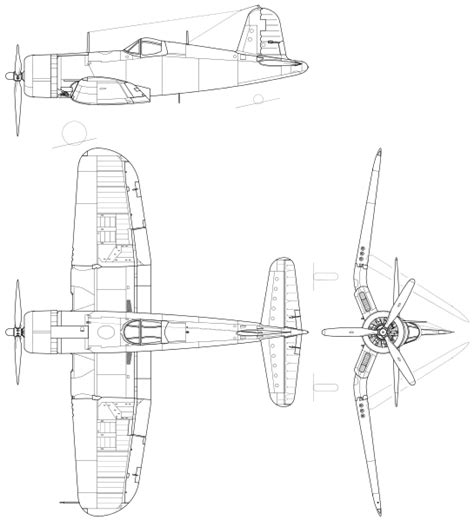 File:F4U-1 Corsair.svg | Wwii fighter planes, Aircraft, Aircraft design