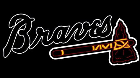 Word Braves With White Borders On Black Background HD Braves Wallpapers ...