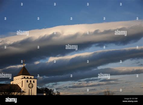 Clouds on winter-sky Stock Photo - Alamy