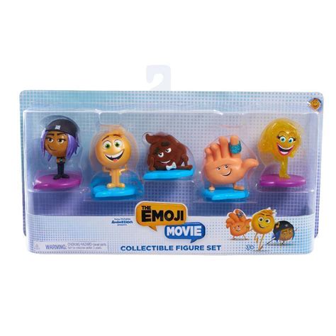 New The Emoji Movie Collectible Figure 5 piece Set Smiler POOP Gene ...