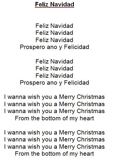 Feliz Navidad Lyrics