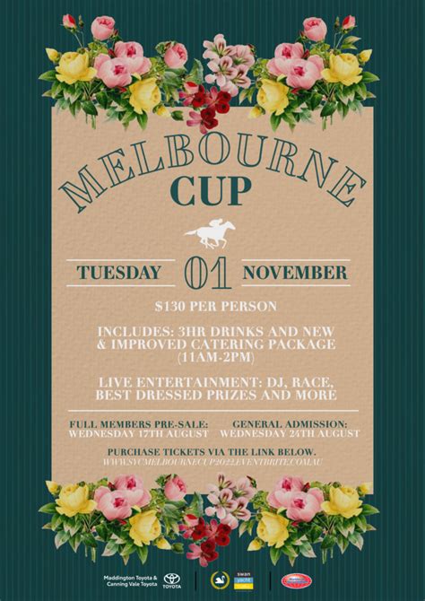 MELBOURNE CUP TICKETS NOW AVAILABLE! - Swan Yacht Club