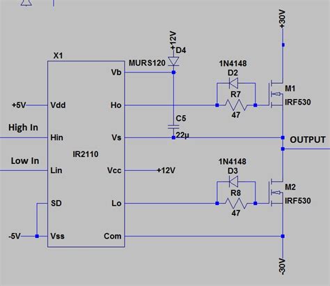 IR2110 Mosfet Driver - VSS y COM separados (conexión a tierra de la ...