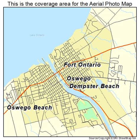 Aerial Photography Map of Oswego, NY New York