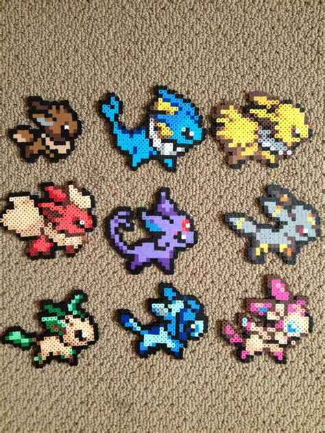 Eeveelution Perler bead set by ClayForPay on DeviantArt