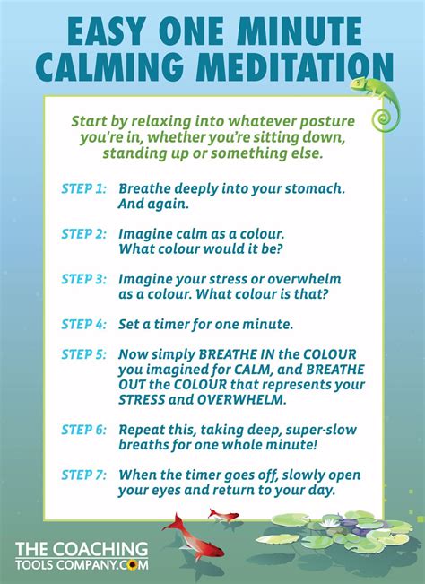 We've created an easy and calming 1 Minute Meditation graphic - that ...