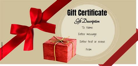 gift certificate template free download | Gift card template, Gift ...