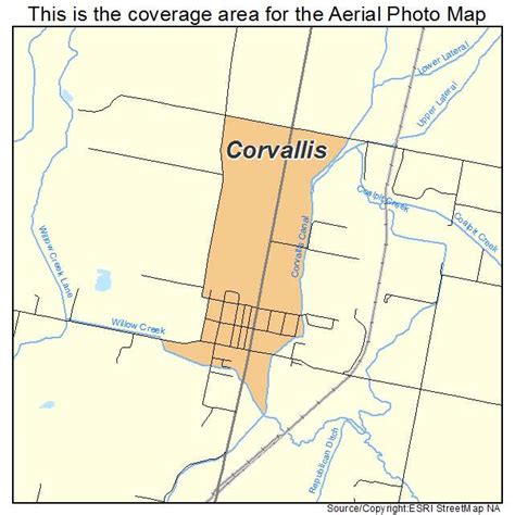 Aerial Photography Map of Corvallis, MT Montana