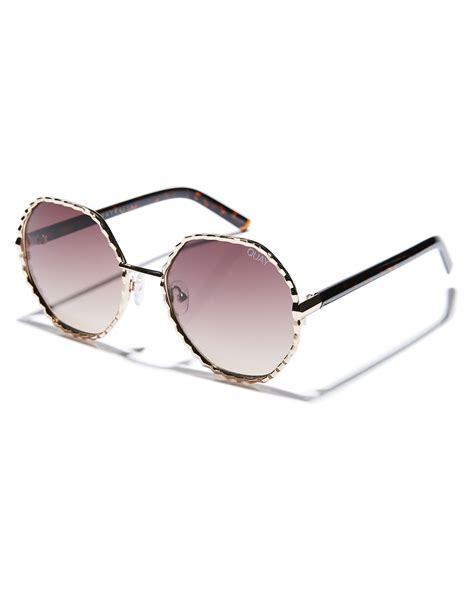 Quay Eyewear Women's Breeze In Sunglasses Stainless Steel Glass Gold ...