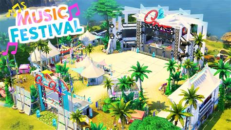 MUSIC FESTIVAL | Sims 4 Speed Build - YouTube