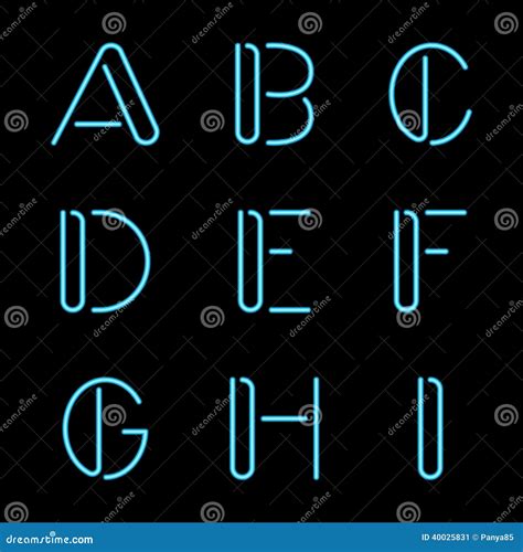 Neon Letters stock vector. Illustration of decoration - 40025831