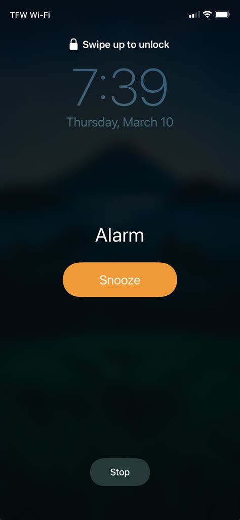 Alarm Stop and Snooze buttons missing - Apple Community