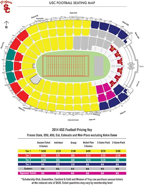 Usc Football Stadium Seating Map | Elcho Table