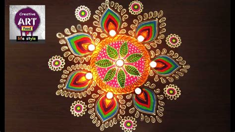 Easy Rangoli | Art with creativity - YouTube