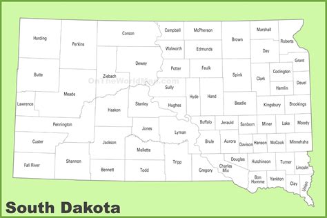 South Dakota County Map : County Maps Of South Dakota : County maps ...