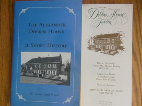 The Alexander Dobbin House; A Short History (Brochure Dobbin House ...