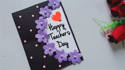 Teachers day card easy and simple but beautiful/How to make teachers ...