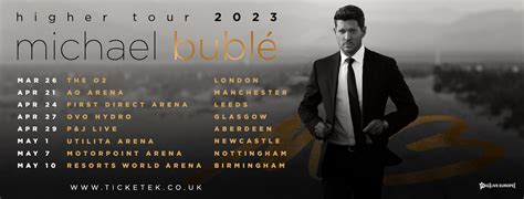 Michael Bublé Michael Tours UK & IE in 2023