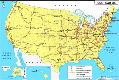 Road Map Of The United States With Major Cities - Printable Map