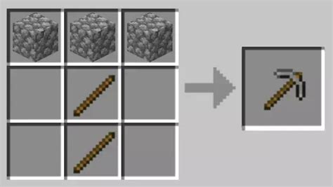 How To Make Stone Pickaxe In Minecraft