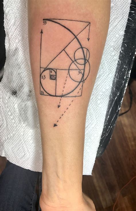 Fibonacci Spiral tattoo by K. Hart of Cream City Tattoo # ...