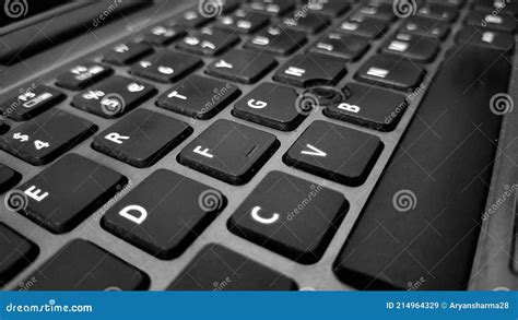 A Stylish Photo of Keyboard from Side Angle Stock Image - Image of font ...