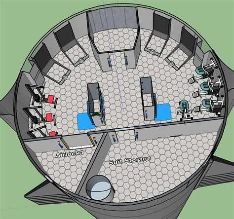 SpaceX Starship interior concept for 100 passengers | human Mars