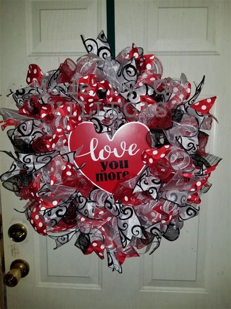 A love wreath or Valentine wreath that I made from everything at Hobby ...