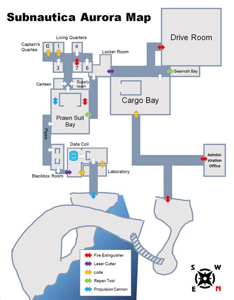 Subnautica Aurora Interior Map - Living Room Design 2020