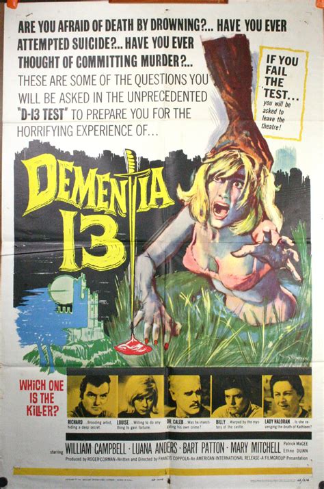 DEMENTIA 13, Francis Ford Coppola Original Vintage Movie Poster ...