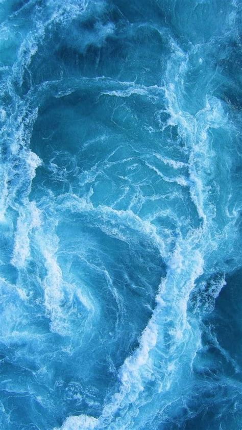 The Swirling Blue Ocean Waves ,beaty your iphone ., light blue ...