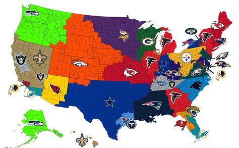 States With Nfl Teams Map Map 2023 - Printable Map Of The US